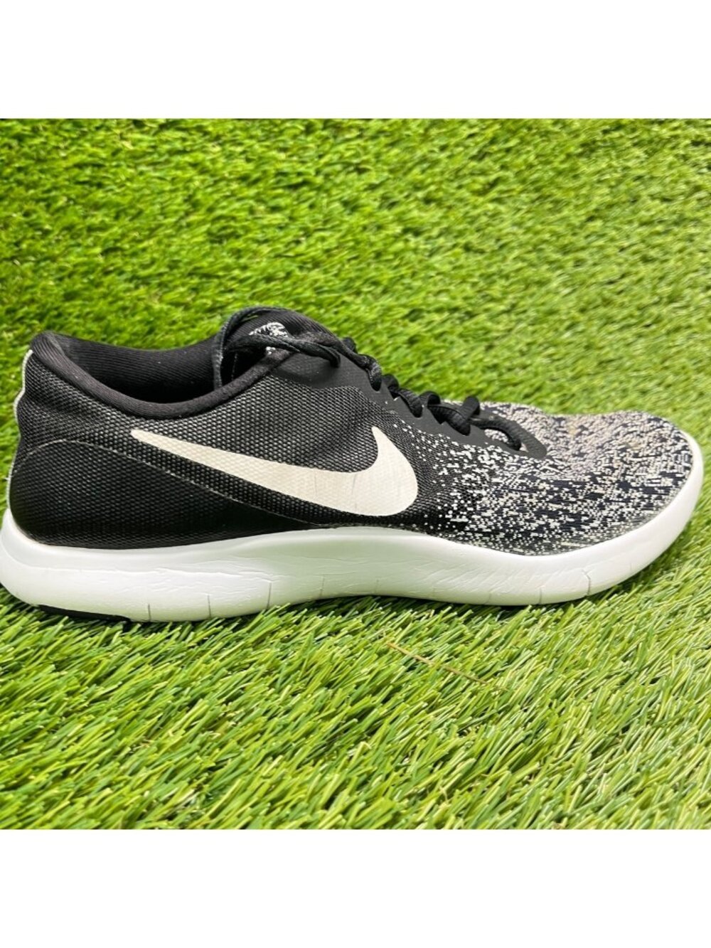 Nike Flex Contact Womens Size 8.5 Black White Athletic Running Shoes Sneakers